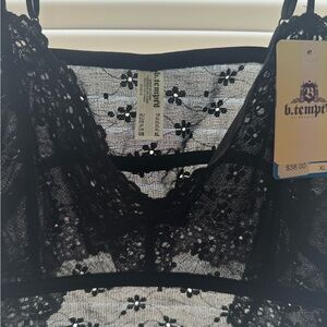 Black Lace Bra, Bralette size  XL by b.tempt’d by Macoal